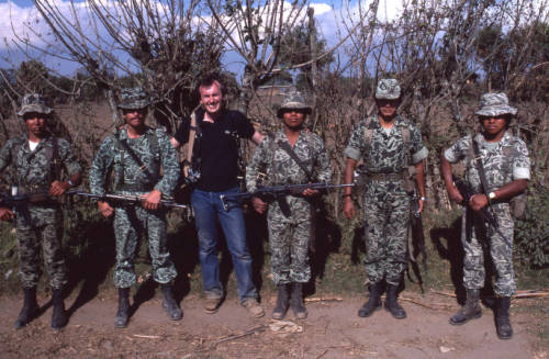 Richard Cross with soldiers
