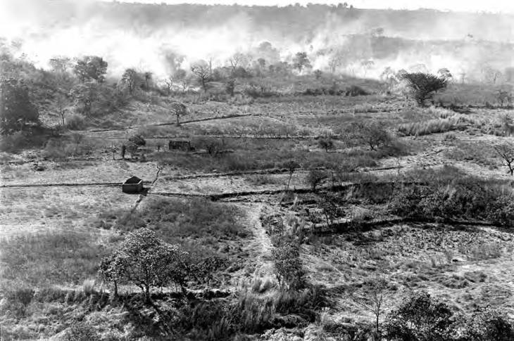 Aerial view of trenches